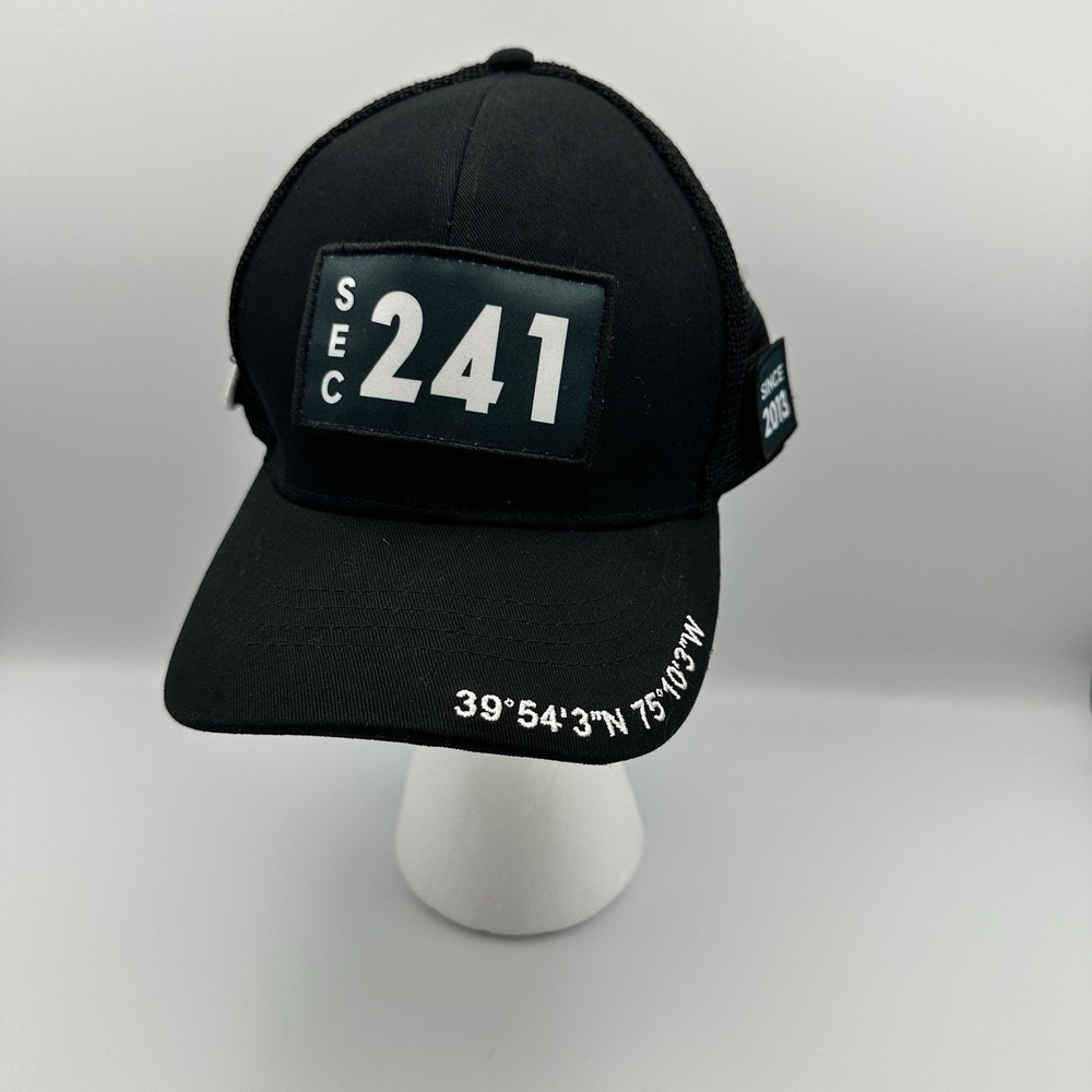 Philadelphia Eagles Season Ticket Holder Trucker Hat Section 241 Black Snapback
